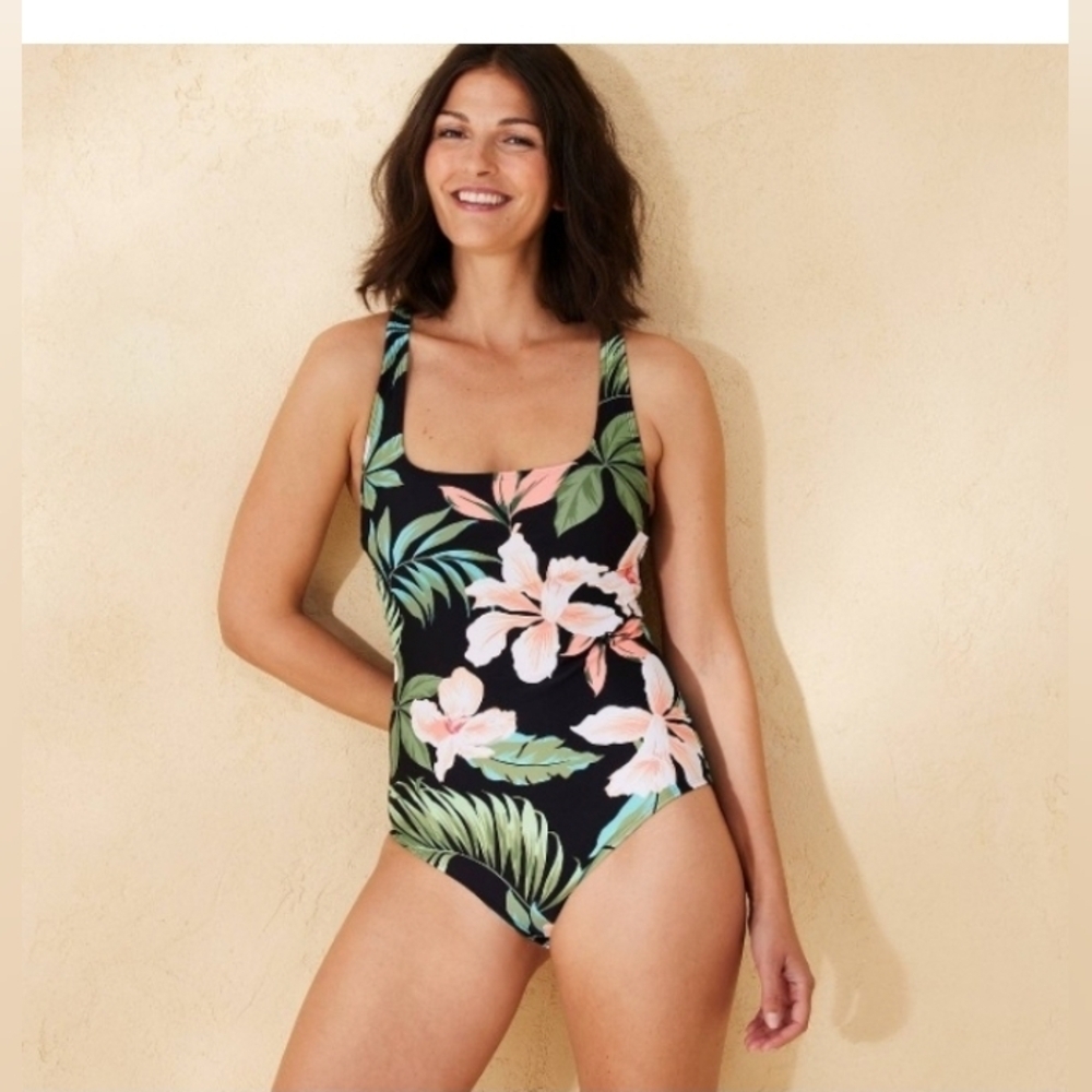 Shade & Shore Women's Squareneck Tummy Control Full Coverage One Piece Swimsuit